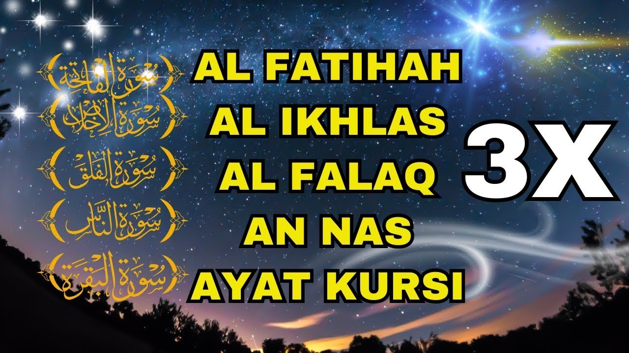 3X FATIHA, 3X AYAT KURSI, 3X IKHLAS, FELAK, NAS | SIHR, MAGIC, JINN, EVIL-EYE |1661| Alaa Aqel