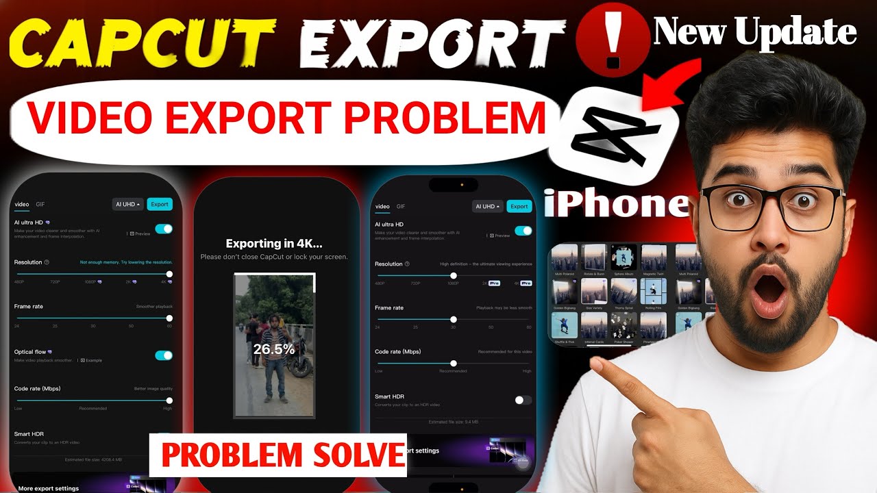 Capcut Video Export Problem in iPhone 🔥 | 100% Working Solution | video Export Problem in Capcut 