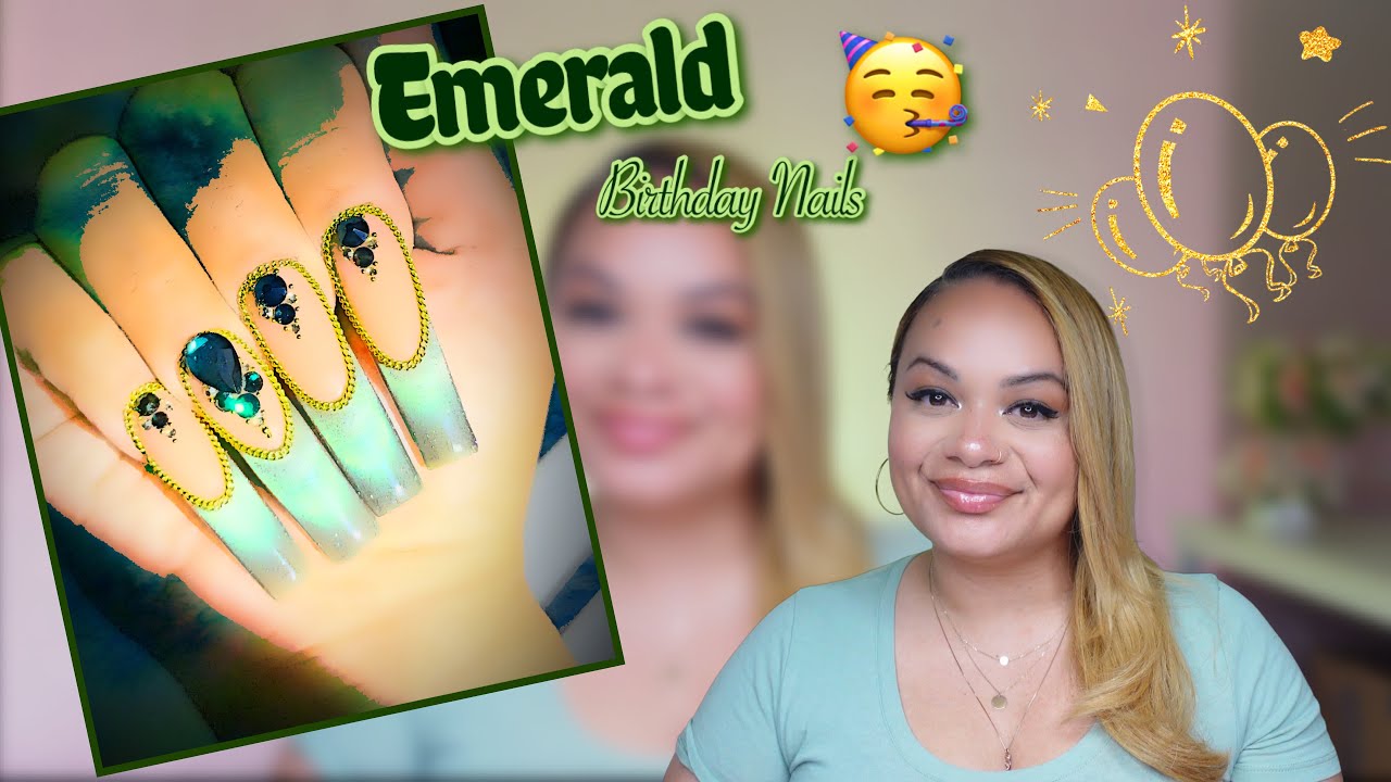 Emerald Cat Eye Nails | May Birthday Nails | Builder Gel Nails Tutorial - LGNPro