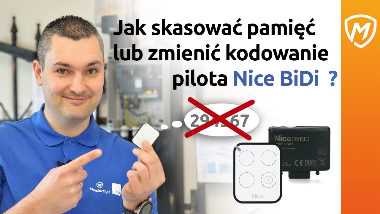 Jak skasować pamięć lub zmienić kodowanie pilotów Nice Era BiDi