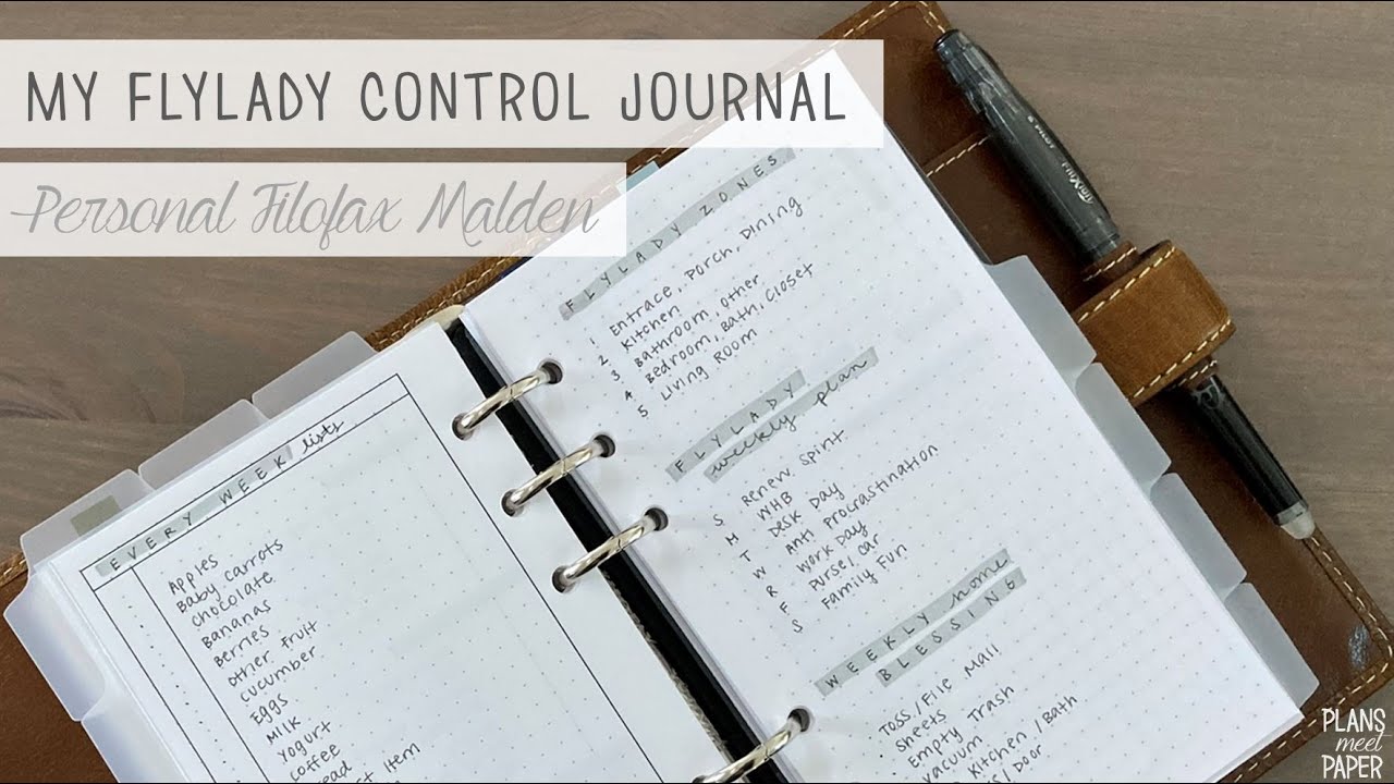 FlyLady Control Journal 2022 | Home Management | Filofax Malden Personal