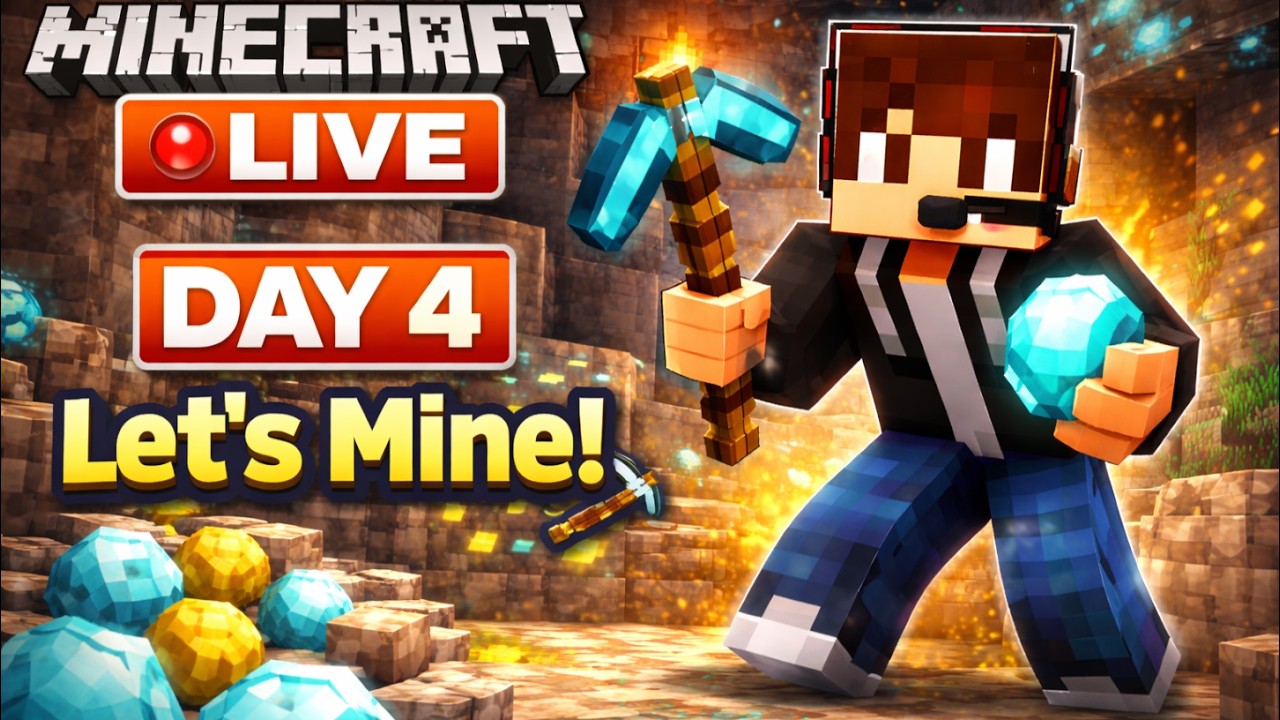 🔴 Minecraft LIVE – Day 4 Let’s Mine! ⛏️ | GG ALEX IS LIVE