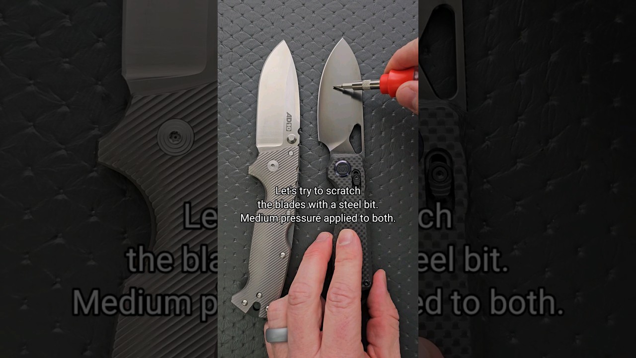 Can You Scratch A DLC Coated Knife Blade? #shorts #shortsfeed