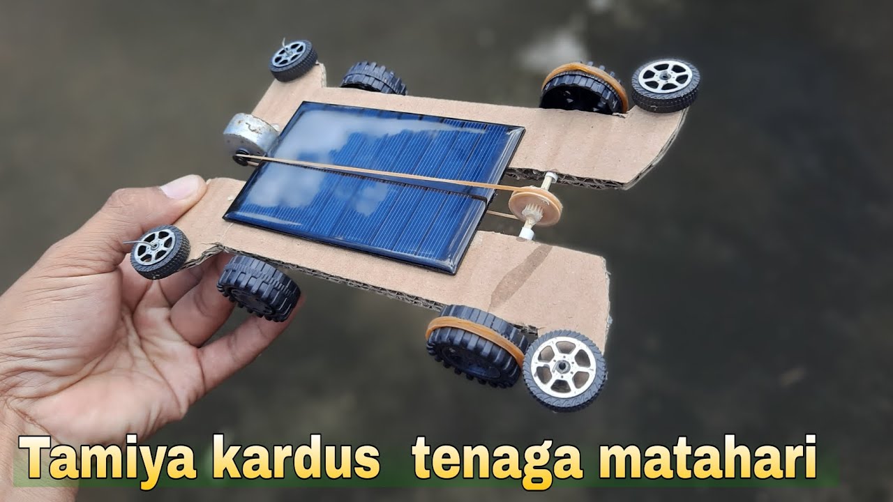 Diy membuat mobil tamiya bertenaga solar panel surya