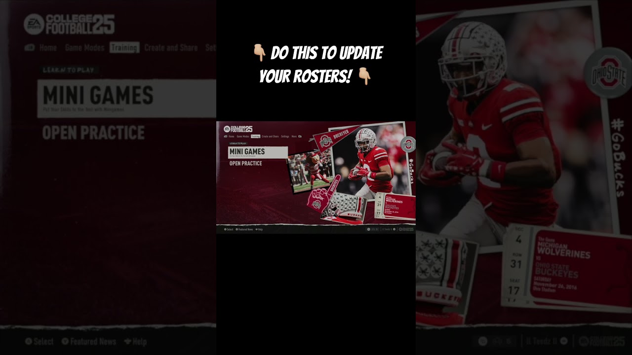 How to update your rosters in CFB25! #CFB25 #foryou #fyp