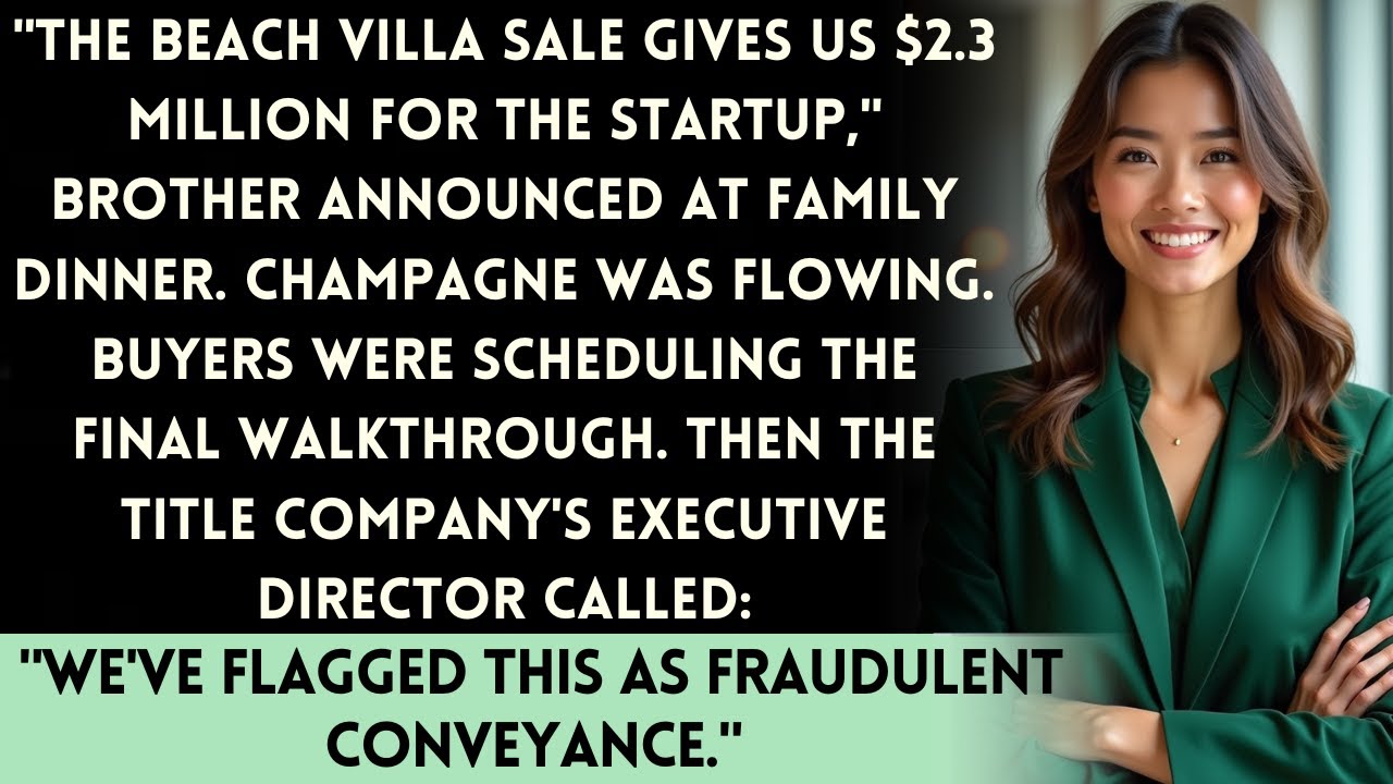 My Brother Sold My Beach Villa for His Startup — Until the Title Company Checked the Deed