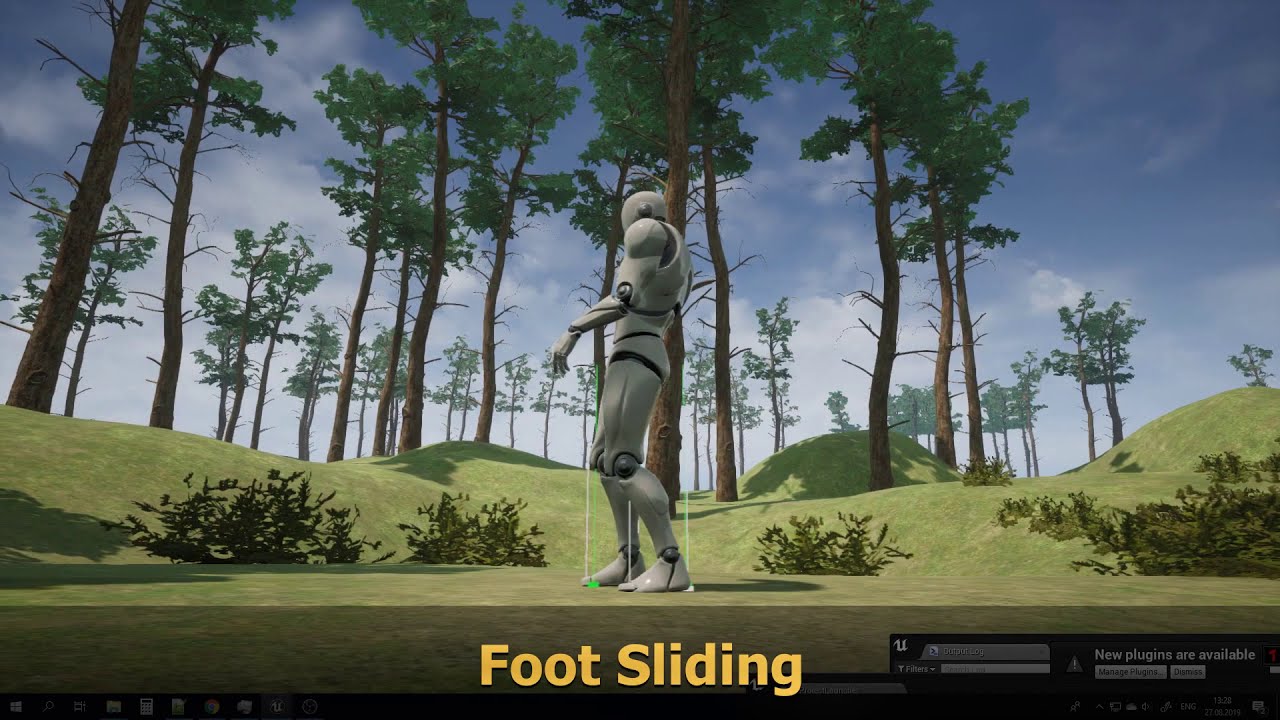 UE4 Foot sliding - How To Solve - DynamicNode Plugin
