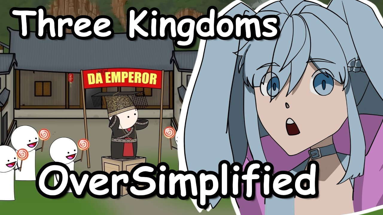 Learning about the Three Kingdoms OverSimplified with Bunny Vtuber - Torineesan Reacts