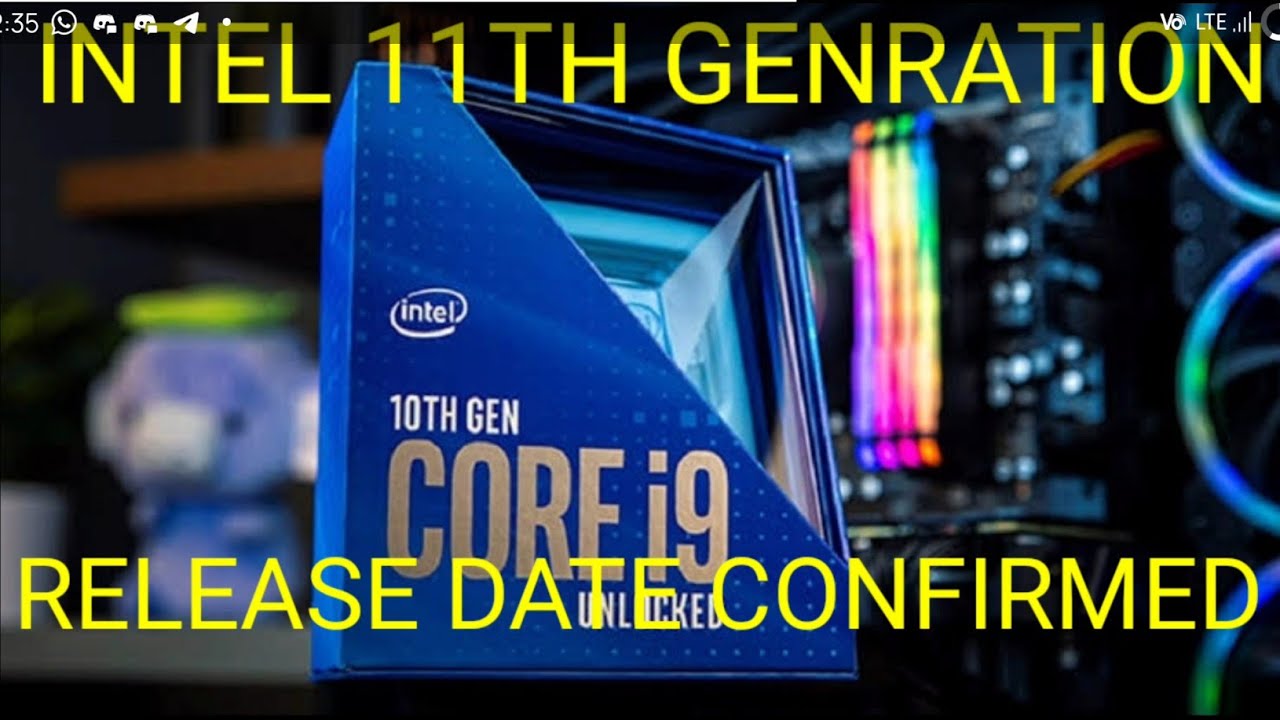 release date of Intel 11th generation (2021)