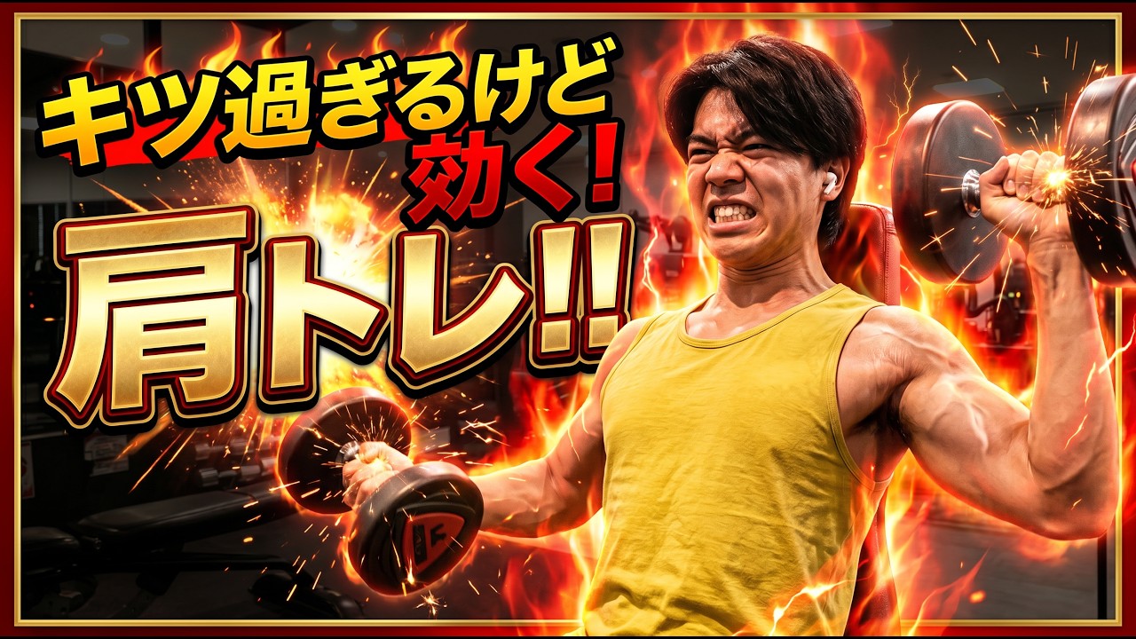 【筋トレVlog】2ヶ月ぶりに肩トレしたら、キツすぎた！