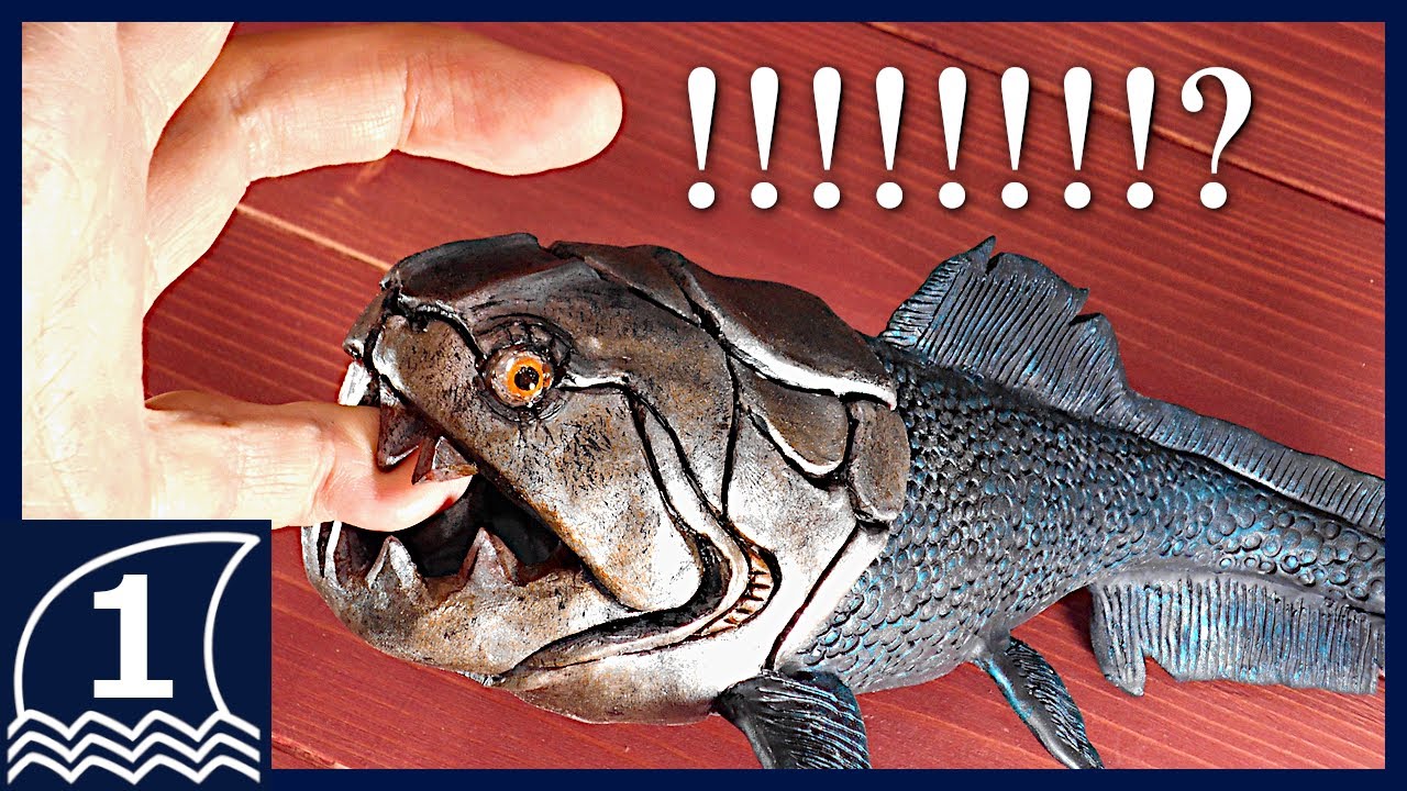 Скульптура DUNKLEOSTEUS. Сделай самое страшное лицо древней рыбы на земле.