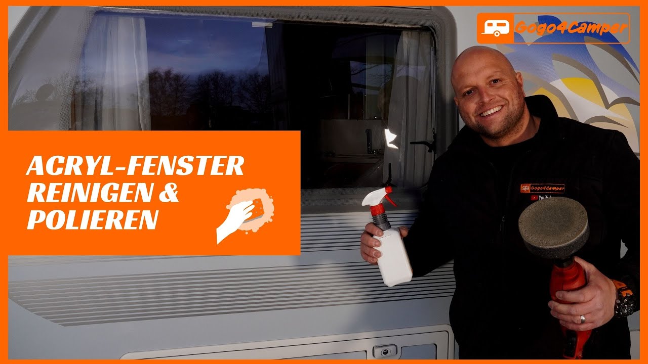 Acryl-Fensterscheibe richtig reinigen und polieren beim Wohnwagen und Wohnmobil [Kratzer entfernen]