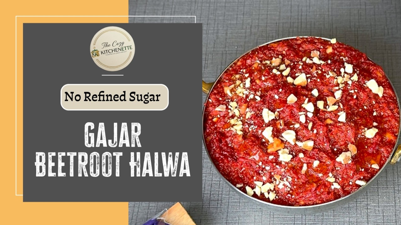 Healthy Gajar Beetroot Halwa With No Refined Sugar #trending #food #indianfood #indiandessert #viral