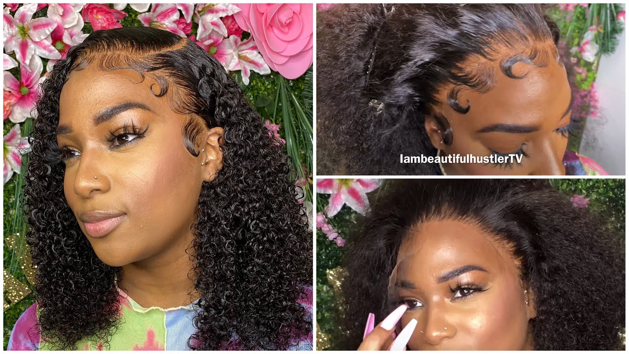 SUPER MELTED😍 HD LACE Curly Wig Install with Dramatic Baby Hairs😍|WOWAFRICAN HAIR 🖤