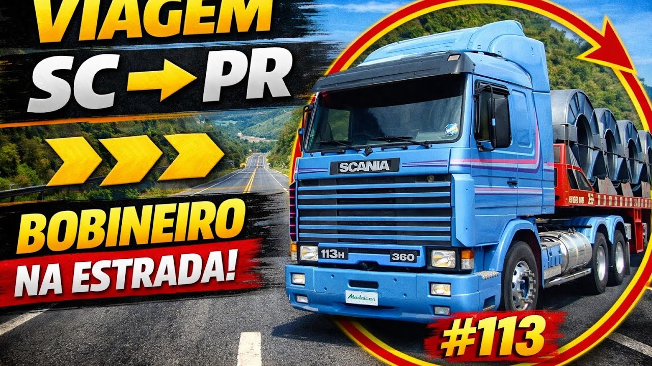 Viagem de Bobineiro e Quase Acidente na Viagem, SC x PR 🚛💨 | Estrada, Motor e Aventura #113