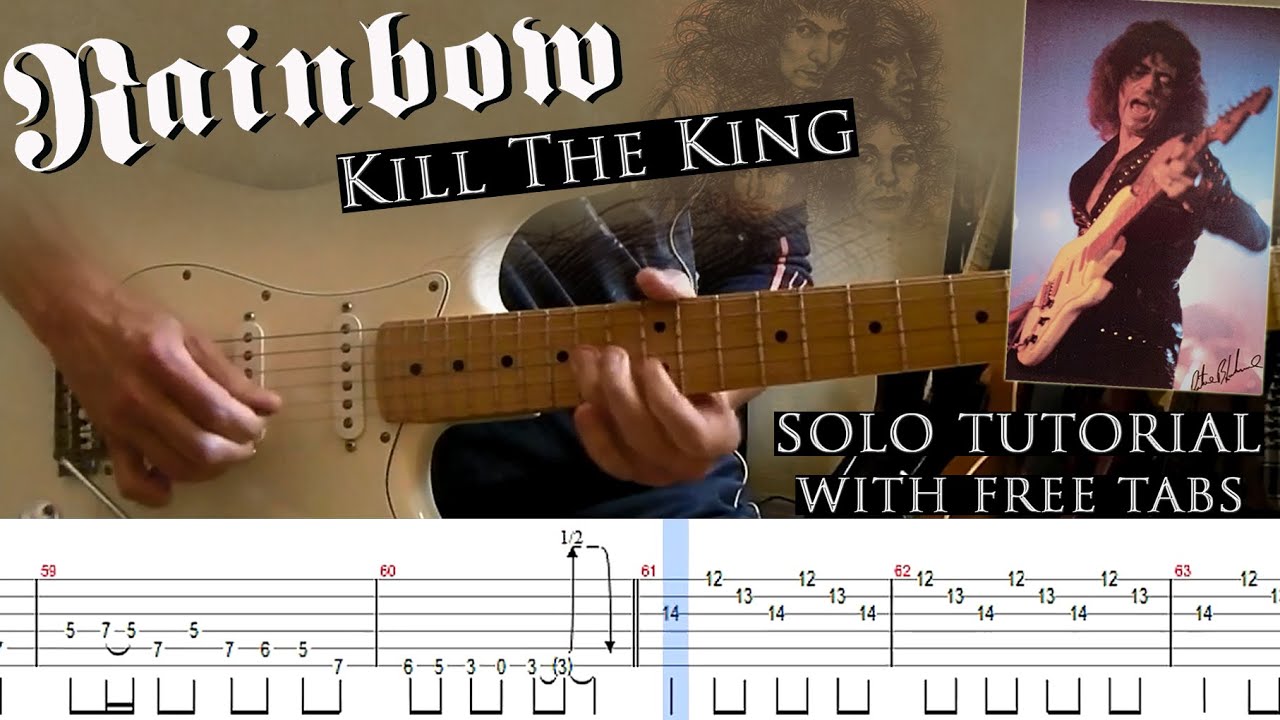 Rainbow - Kill The King guitar solo lesson (with tablatures and backing tracks)
