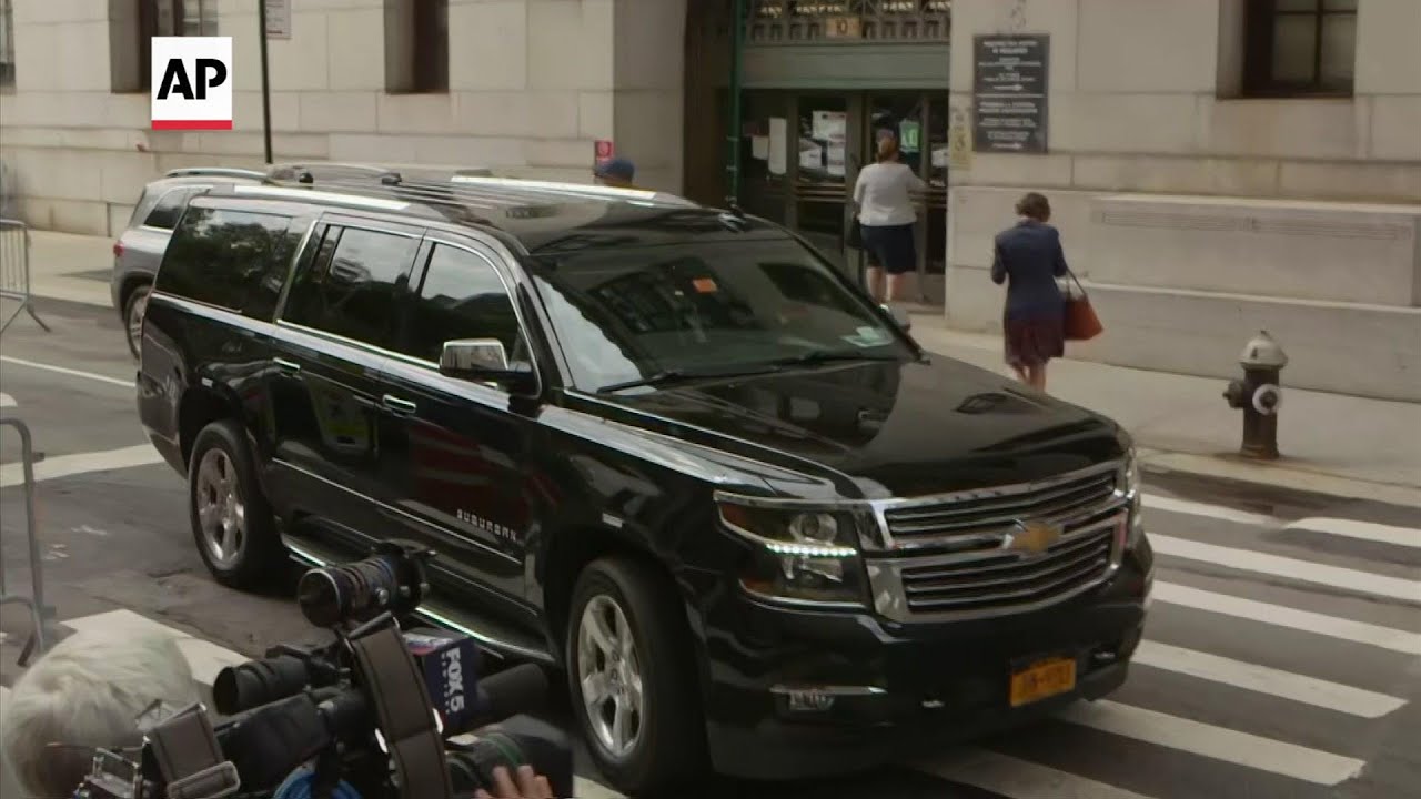 Cyrus Vance arrives at NY court for Trump case