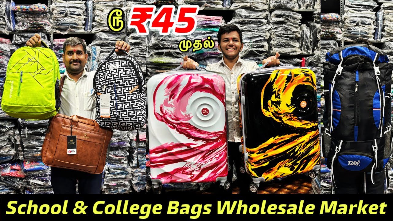 Chennai Biggest Bags Wholesale Market | All Kind Of Bags Manufacturing Wholesale & Retail Available