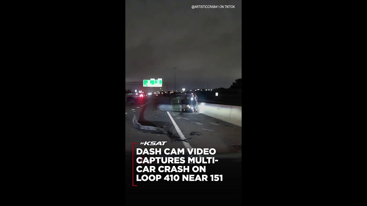 Видеорегистратор заснял массовое ДТП на шоссе Loop 410