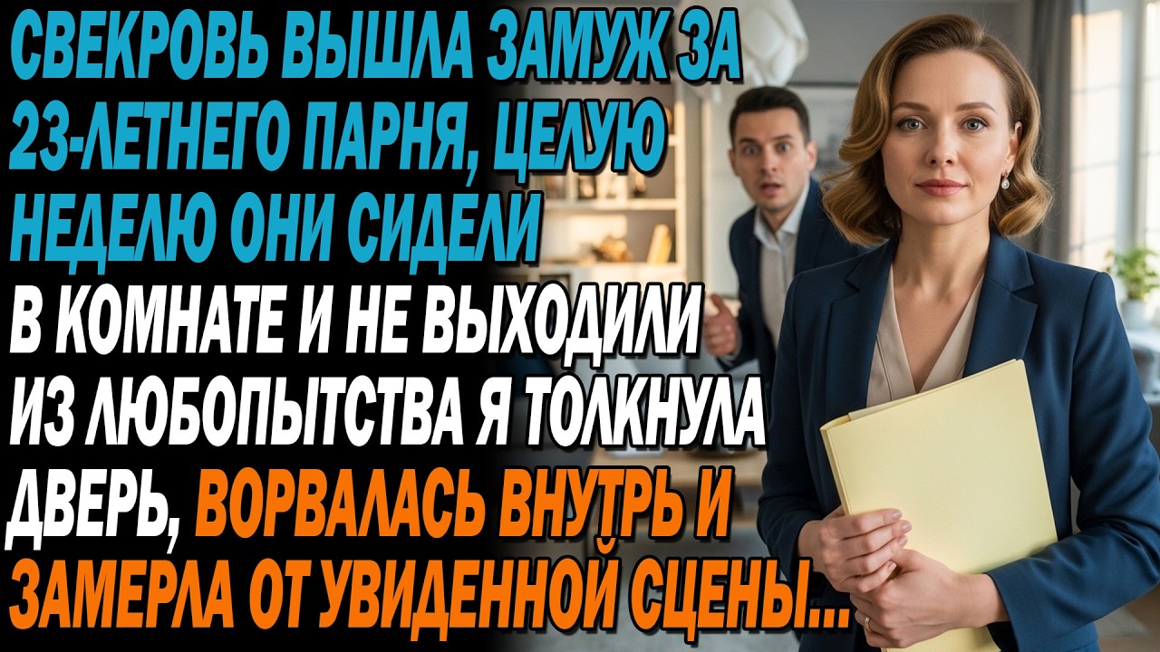 💍Свекровь вышла за молодого парня.неделю они не выходили из комнаты.👀Когда я открыла дверь и вошла…