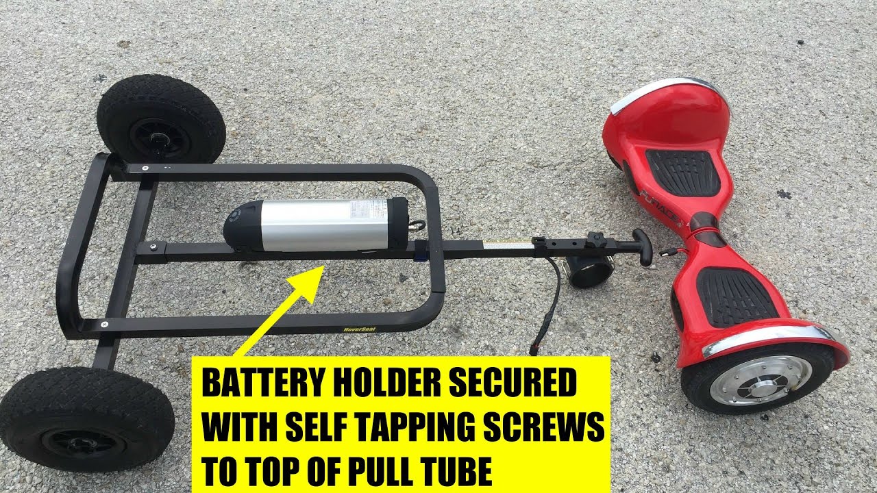 HoverSeat DIY Mod - Hoverboard with External Bike Battery.