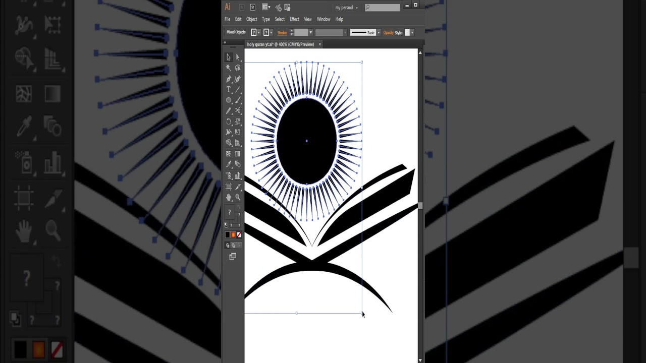 how to make an Islamic logo in illustrator |illustrator tutorials | JA_GRAPHICS