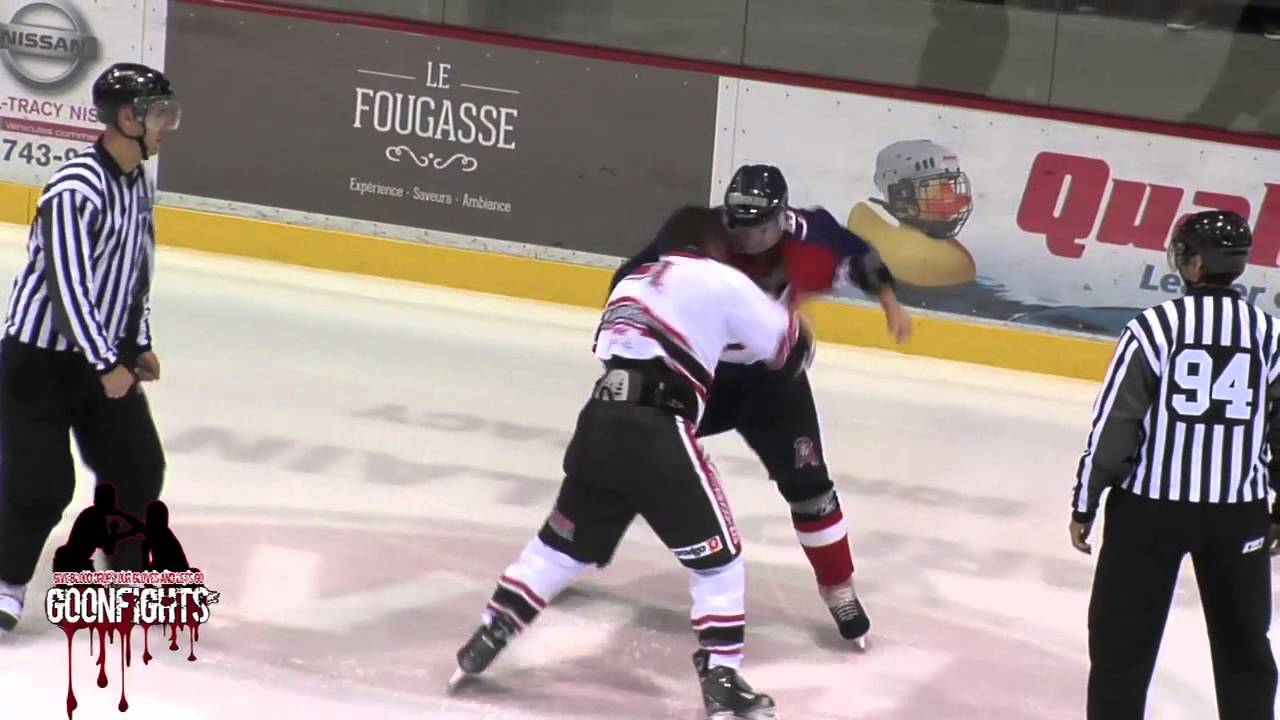 Jon Mirasty Vs Francis Lessard LNAH River Kings Vs Eperviers October 24th 2014