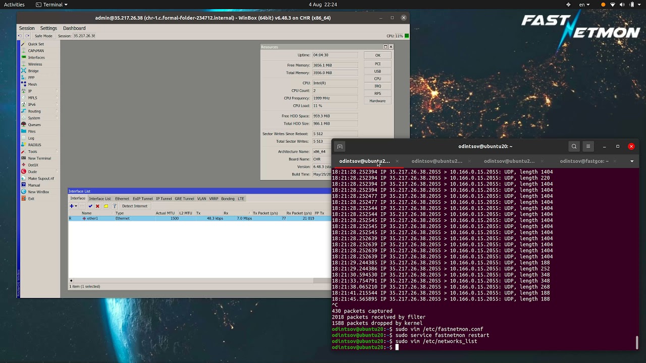FastNetMon Netflow configuration for Mikrotik