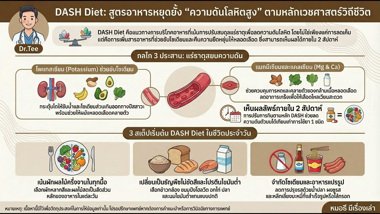 ลดความดันโลหิตสูงด้วยสูตรอาหาร DASH Diet