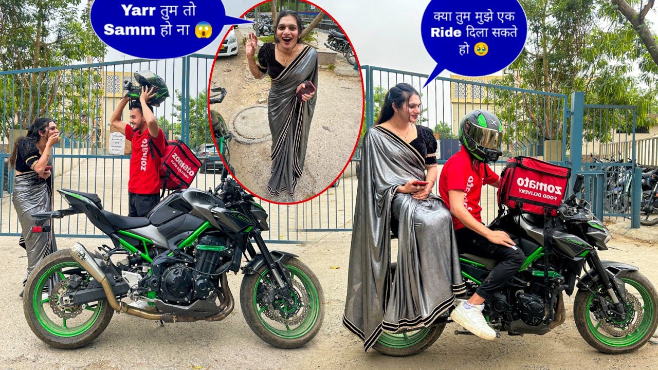 Super Bike पर Zomato food Delivery 😱 (किन्नर impress हो गई 🥰) इतनी खूबसूरत kinner आज तक नहीं देखी 😍