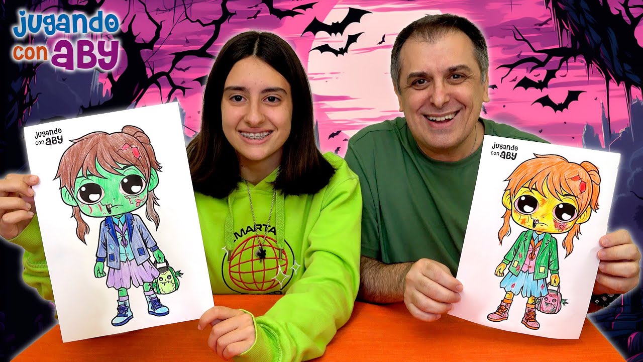 ColoreaTu Halloween con los dibujos de Aby