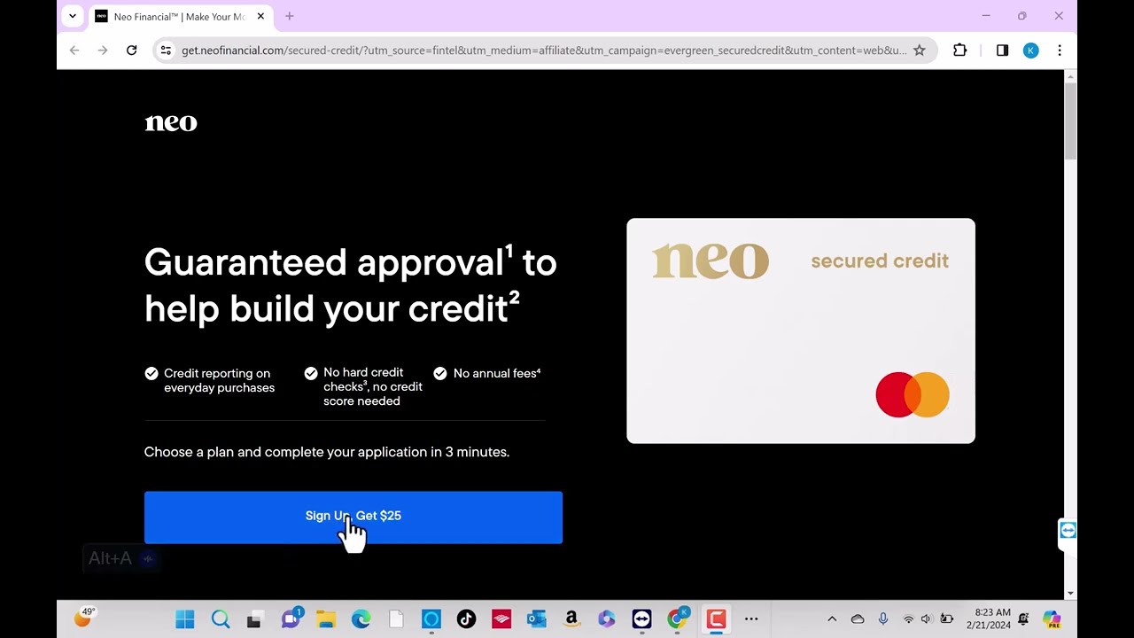 How to Open a Neo Secured Credit Card