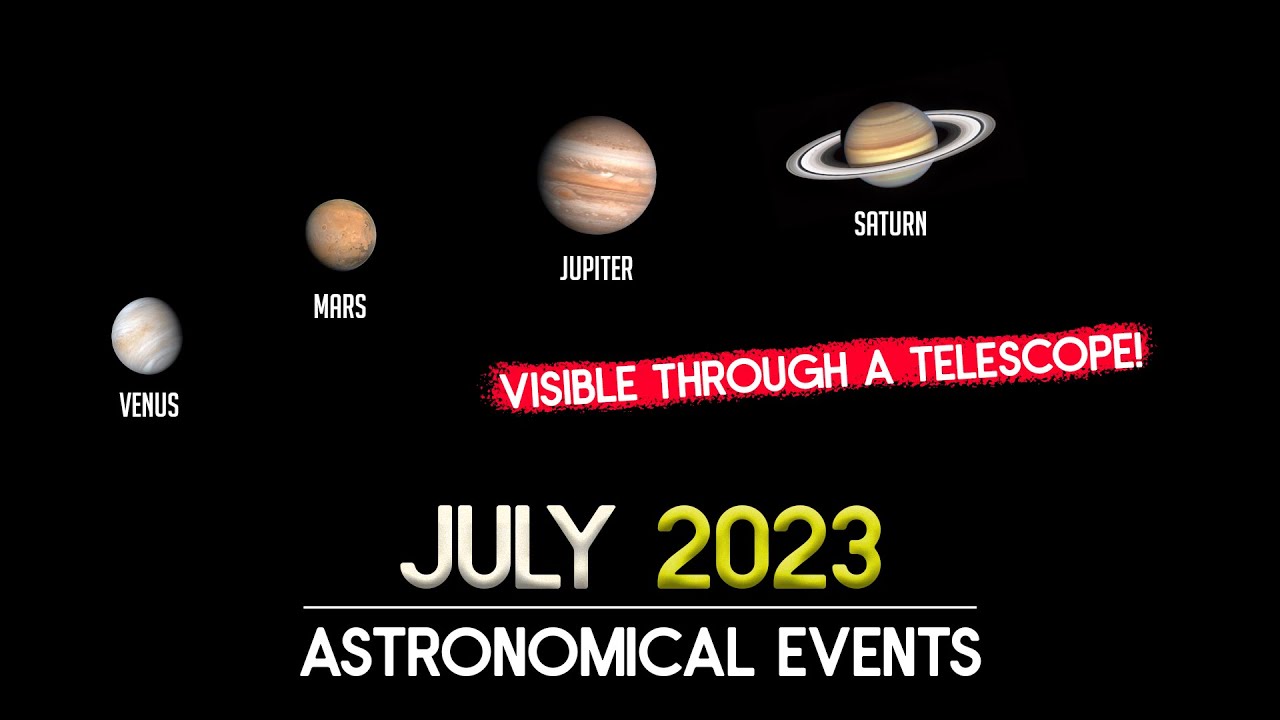 Most Amazing Astronomical Events of July 2023 - Planets Visible Through a Telescope and Buck Moon
