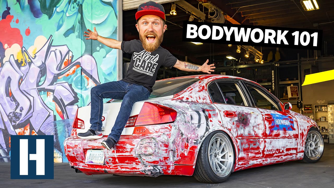 How YOU Can Fix Bodywork in Your Garage: Dan Uses Simple Tools to Fix the G35's Smashed Metal