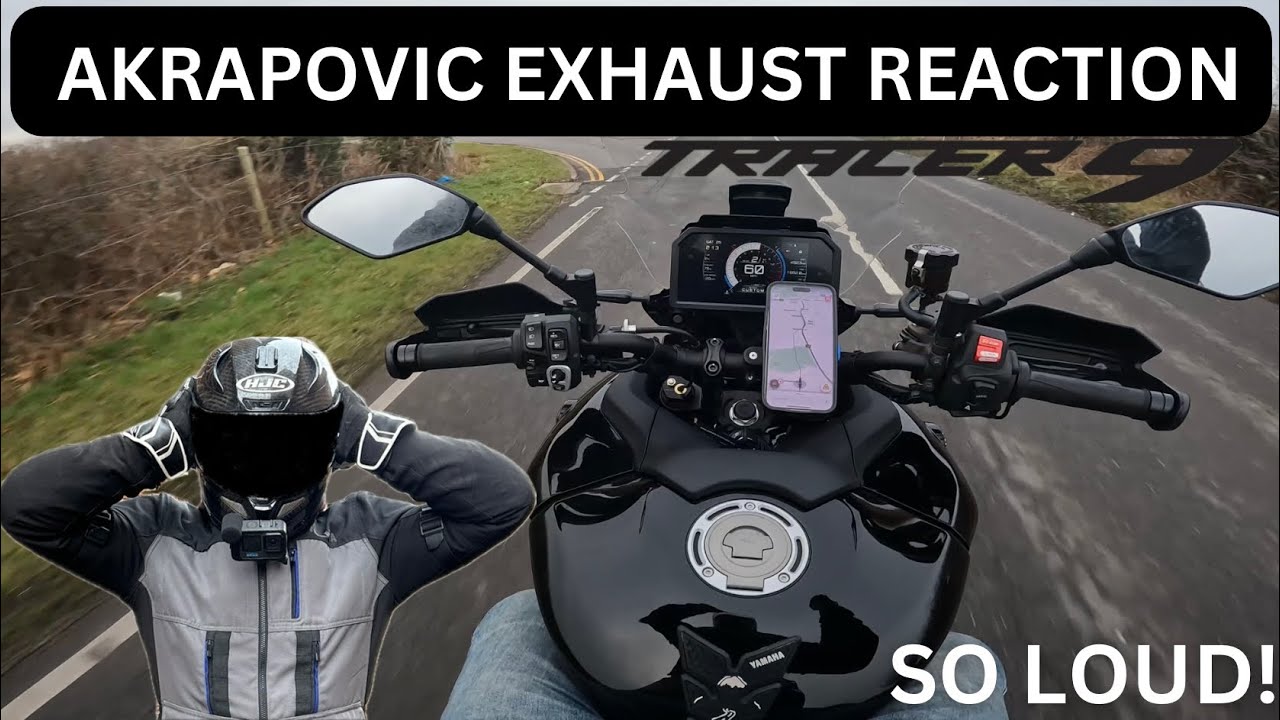 Первая поездка | Громкий выхлоп Akrapovic на моём Tracer 9GT+