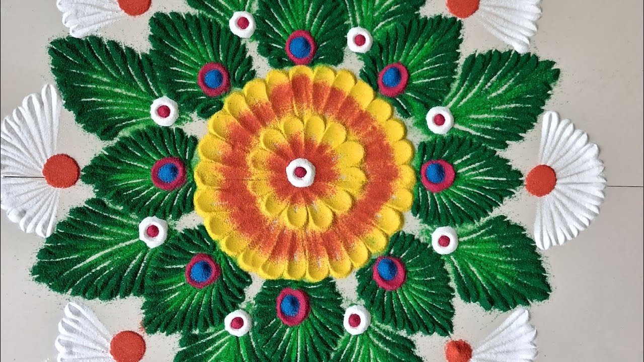 So Clean, So Colorful – Viral Rangoli Design 🎉 