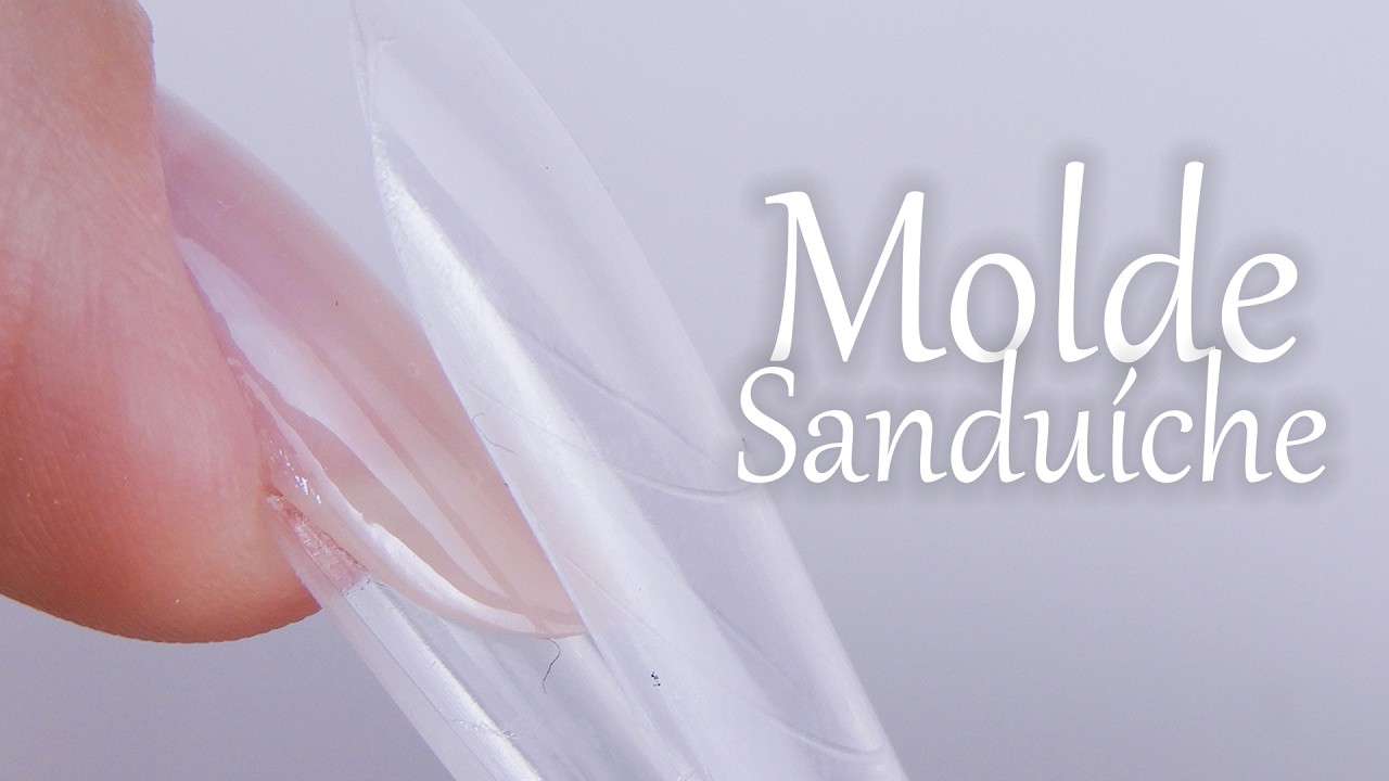 Unha de Gel com Molde F1 Sanduiche