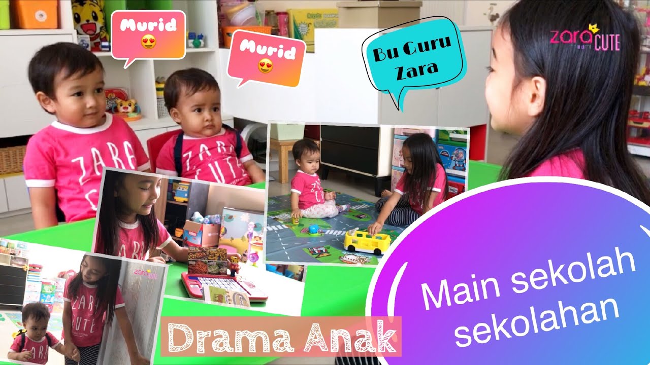 DRAMA ANAK | Zara Cute main Sekolah Sekolahan | Jadi Guru dengan Metode Belajar Jepang