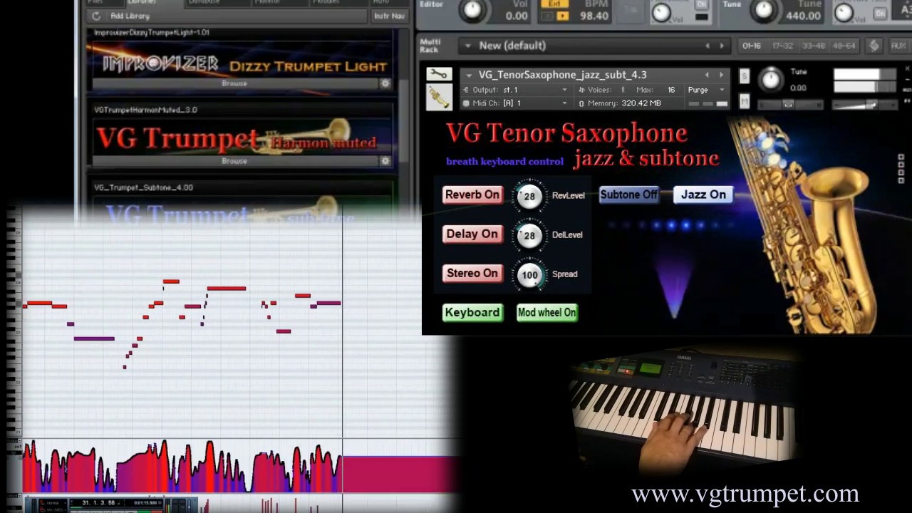 Jazz Tenor Sax Kontakt sample library. Orchestral, brass and woodwind vst