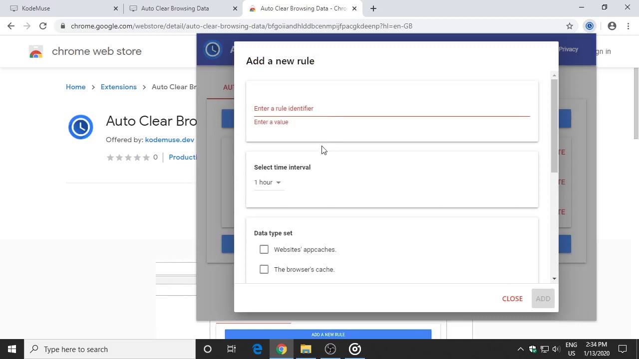 Auto Clear Browsing Data