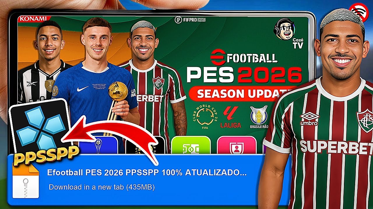 🚨 eFOOTBALL PES 2025 (PPSSPP) DOWNLOAD MEDIAFIRE LINK DIRETO! GRITOS DE TORCIDA 😱 BOMBA PATCH 🏆