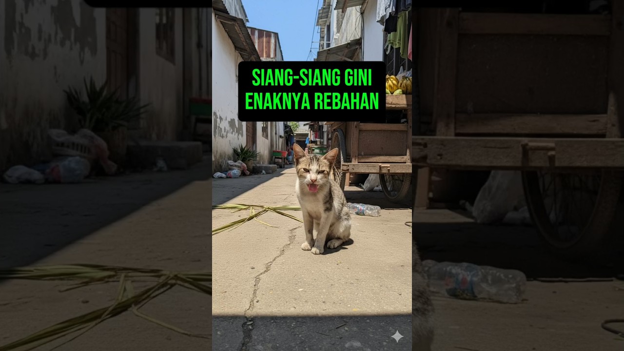 Siang Santai Si Kucing Jalanan, Hidupnya Tenang Banget!