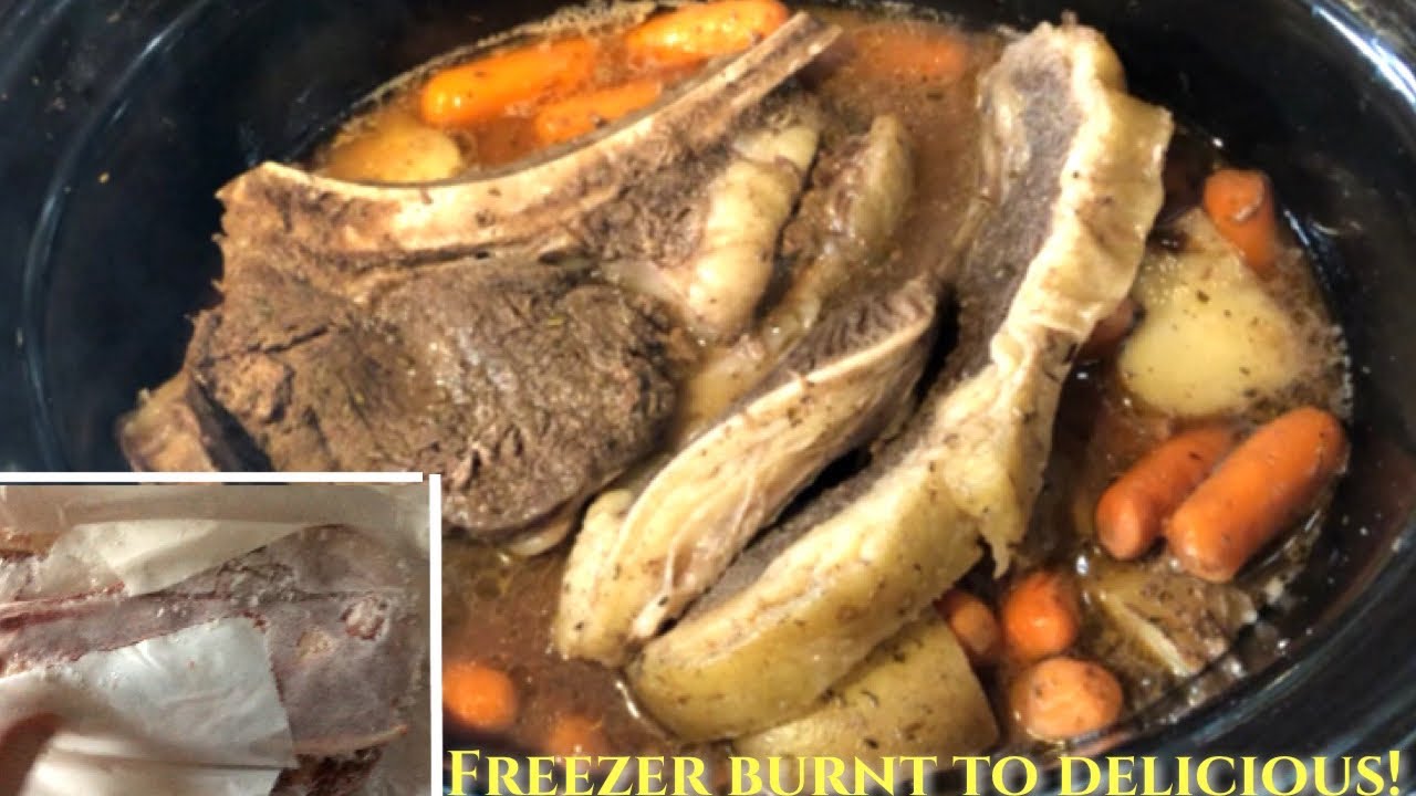 Easy Crockpot Roast Recipe (freezer burnt!🙁)