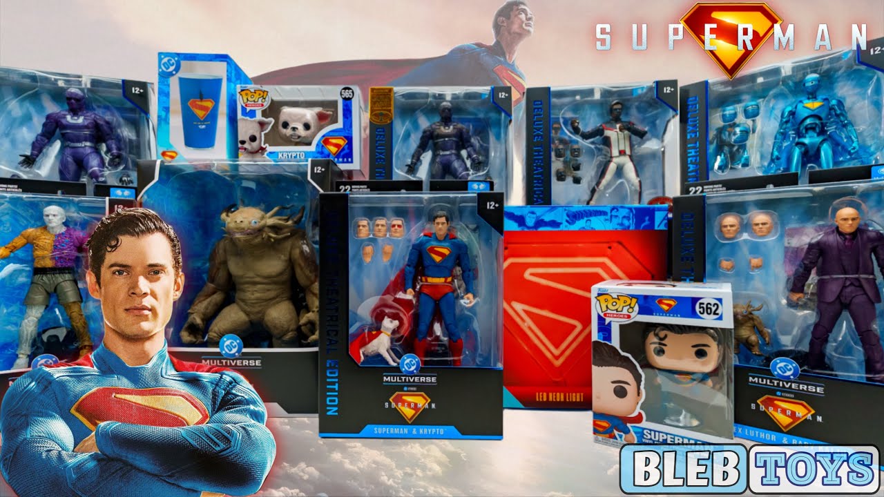 SUPERMAN movie 2025 toy collection unboxing ASMR | DC Mcfarlane action figure Toy Review no talking