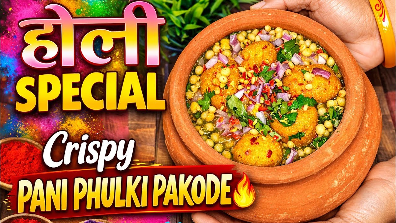 होली स्पेशल चटपटी रेसिपी 💥 पानी फुल्की पकौड़े |चाट भूल जाओगे 😲#recipe #holispecial 
