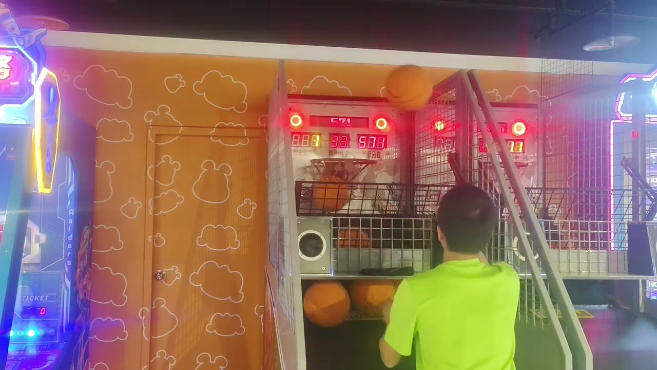 20260210@卡通尼樂園明曜店搖滾投籃機@威的魔手頻道6顆🏀尾殺1200+程度