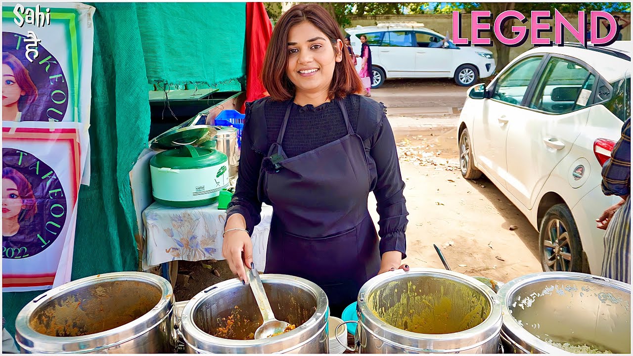 Dhaba Queen ka Best Punjabi Food | Street Food India | Rs 40/- only