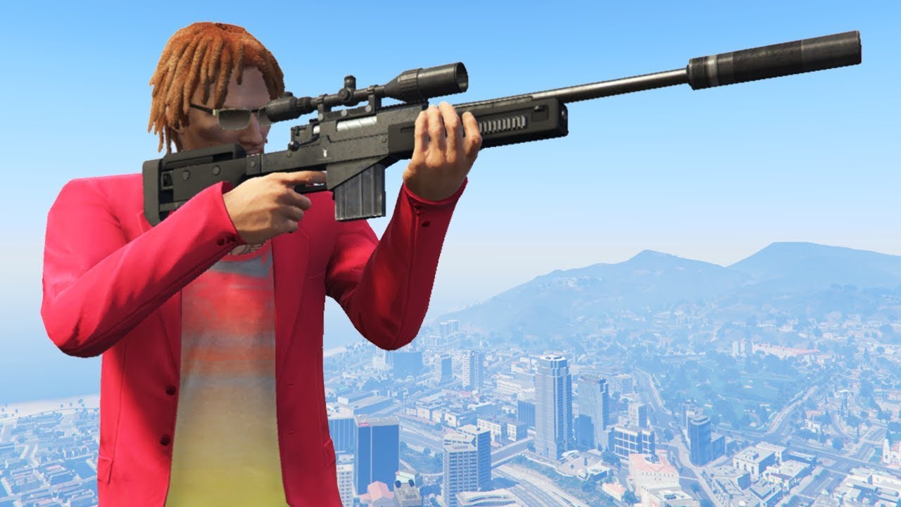 【DE JuN】GTA 5 - 狙擊手 VS 跑酷高手 ( 歡樂時刻 )
