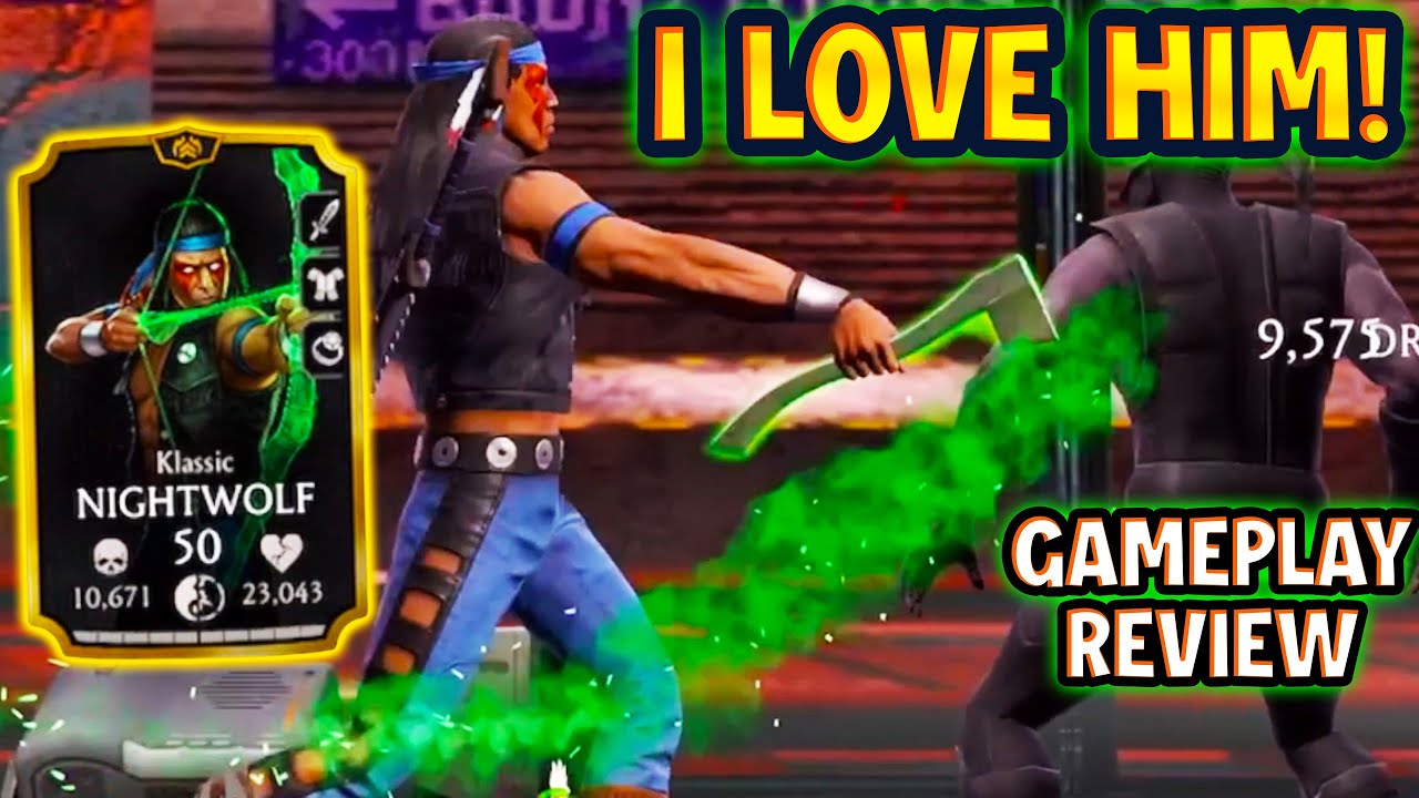 Klassic Nightwolf Review in MK Mobile! This Guy Is AWESOME! Gameplay + Review.
