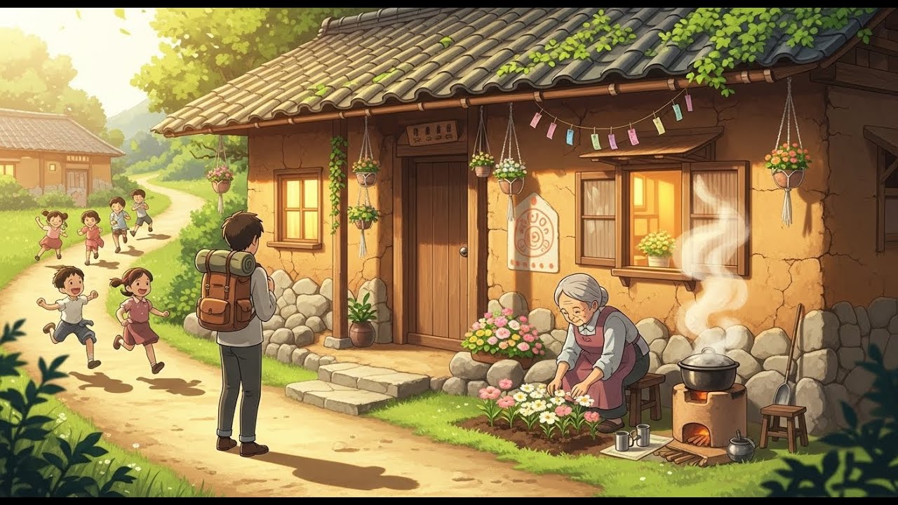  Returning Home After Many Years | Walking Familiar Roads with a Gentle Heart | Ghibli-Style Video 